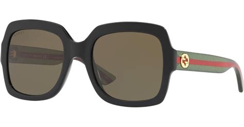 gucci gg0036sn havana green sunglasses|Gucci 60mm aviator sunglasses.